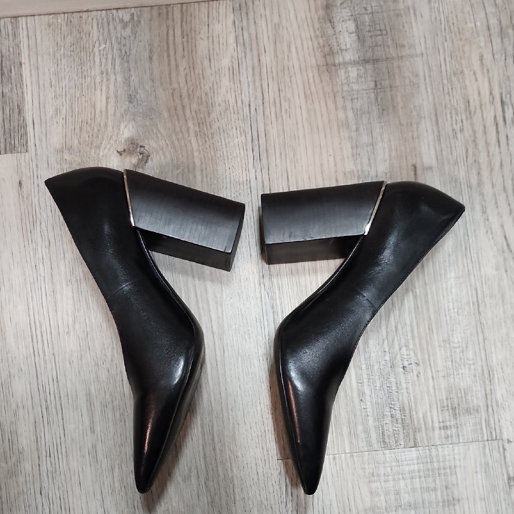 ALLSAINTS Xerxes  Black Block Heels - Picture 5 of 10